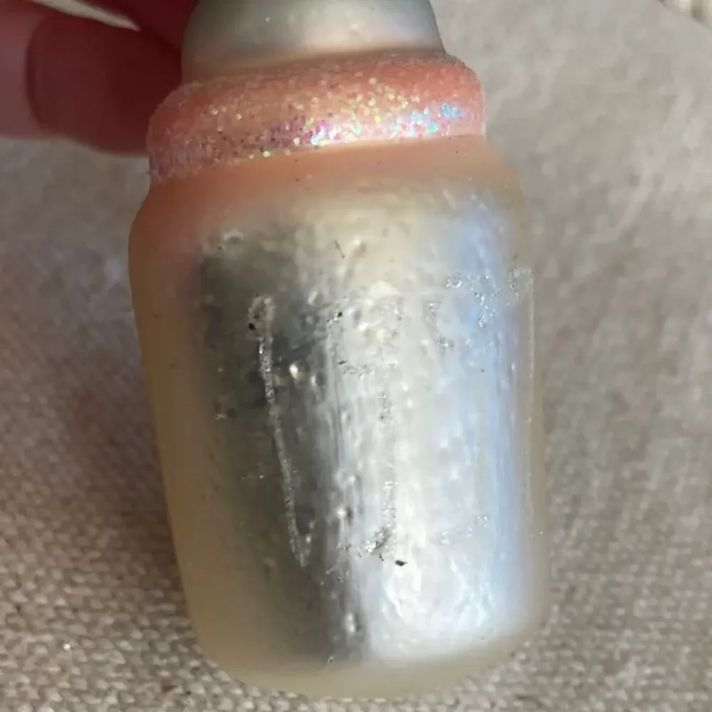 Baby Bottle blown glass Christmas ornament vintage